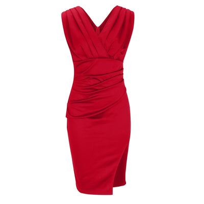 Desi | V-Neck Slit Dress