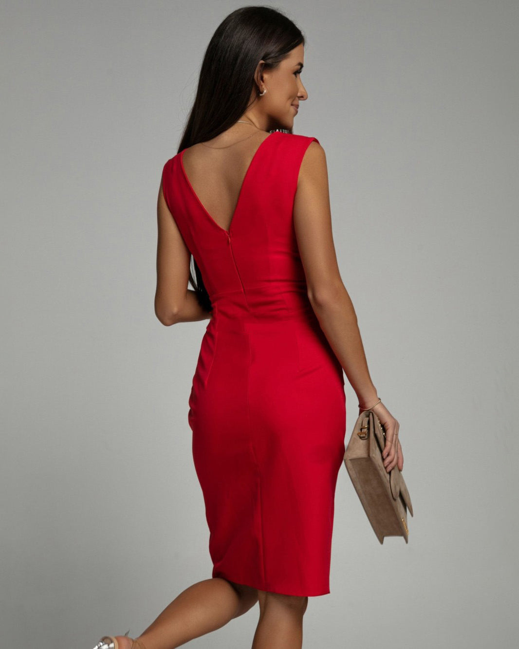 Desire | V-Neck Slit Dress