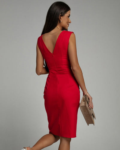 Desire | V-Neck Slit Dress