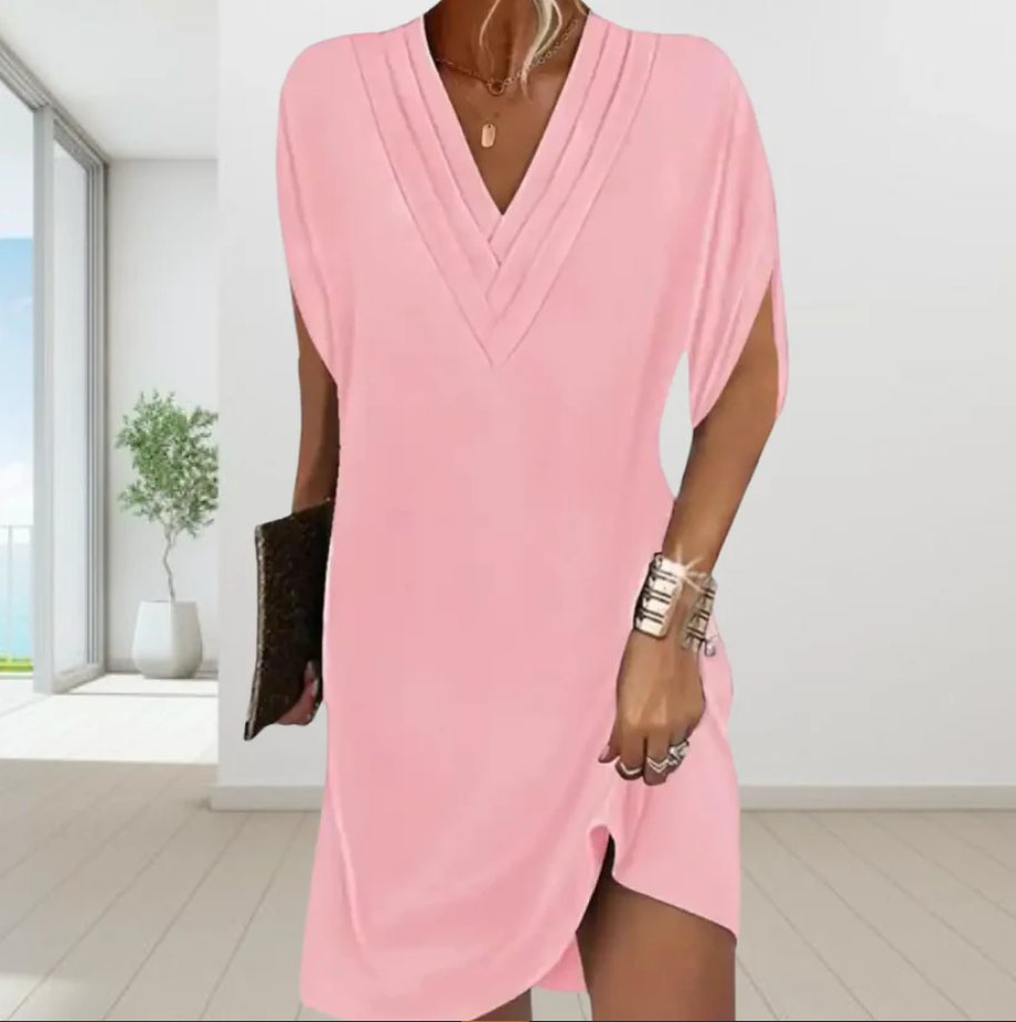 Selia | Elegant V-Neck Dress