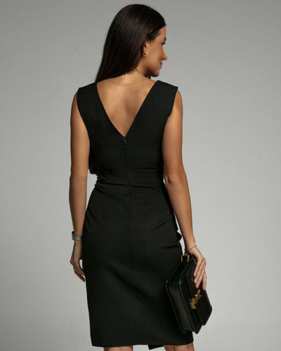 Desire | V-Neck Slit Dress