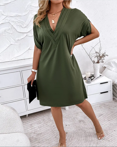 Selia | Elegant V-Neck Dress