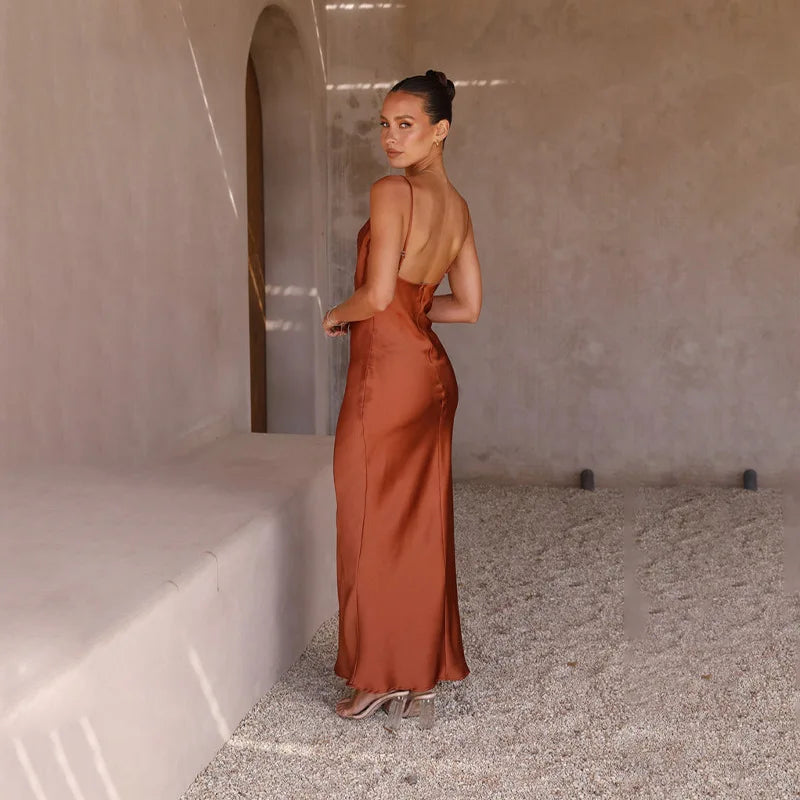 Daira | Long Satin Dress