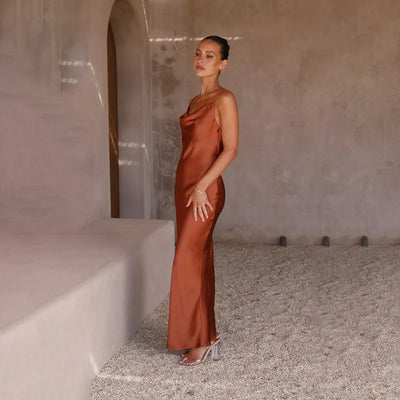 Daira | Long Satin Dress