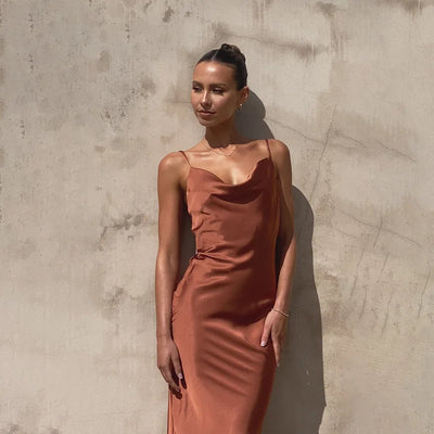 Daira | Long Satin Dress