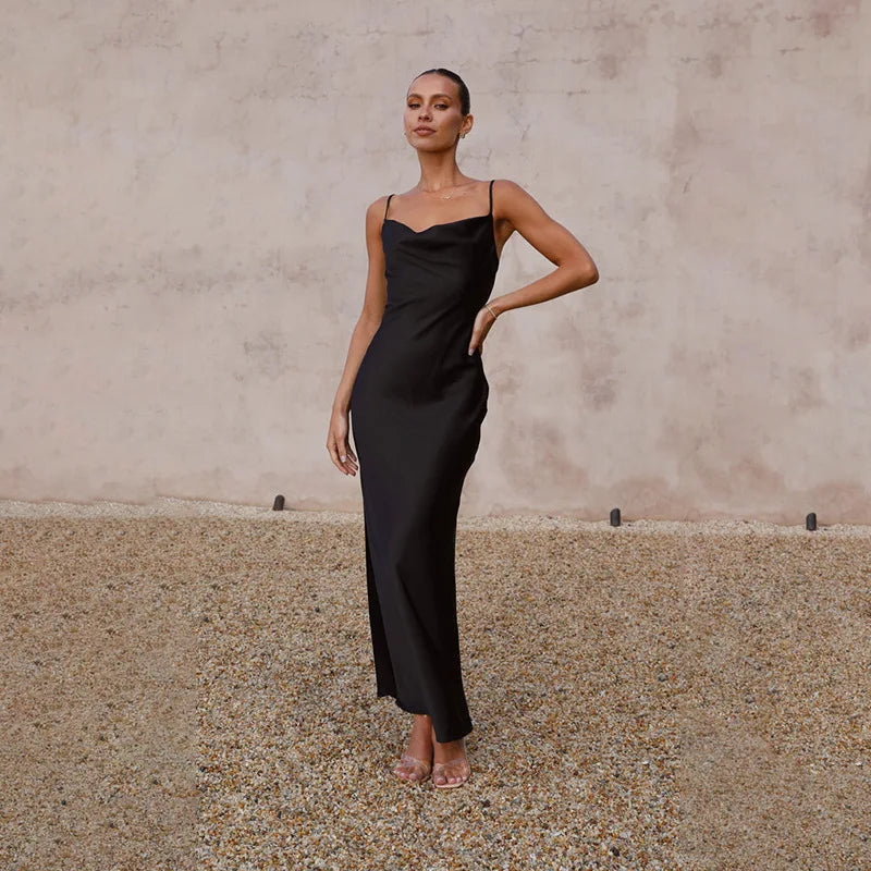 Daira | Long Satin Dress