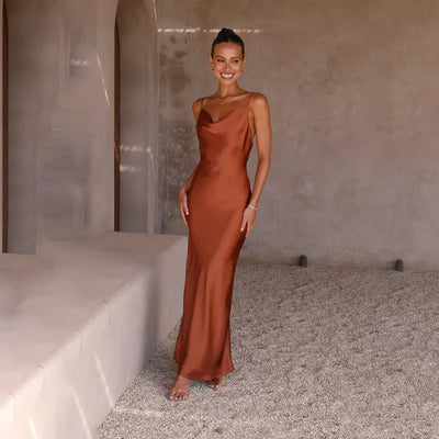 Daira | Long Satin Dress