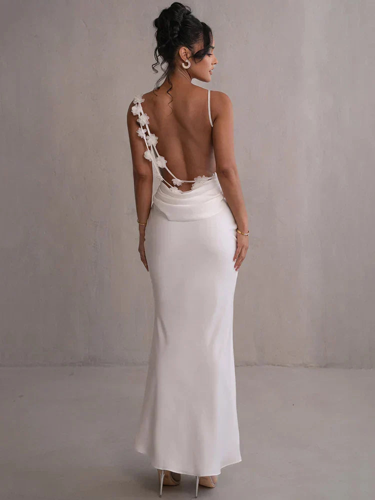 Romina | Backless Floral Maxi Dress