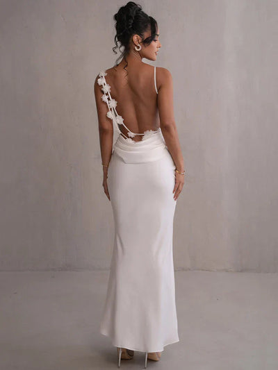 Romina | Backless Floral Maxi Dress