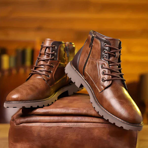 Jethro™ | Premium Leather Lace-Up Boots